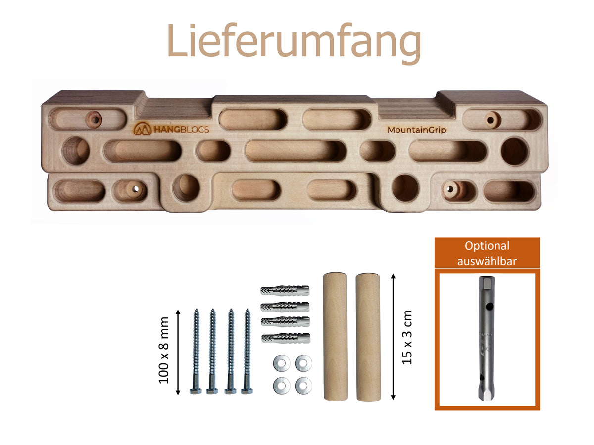 HANGBLOCS MountainGrip - Hangboard mit Klimmzugstangen